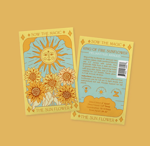 The Sunflower (Ring of Fire) Tarot Garden + Gift Seed Packet