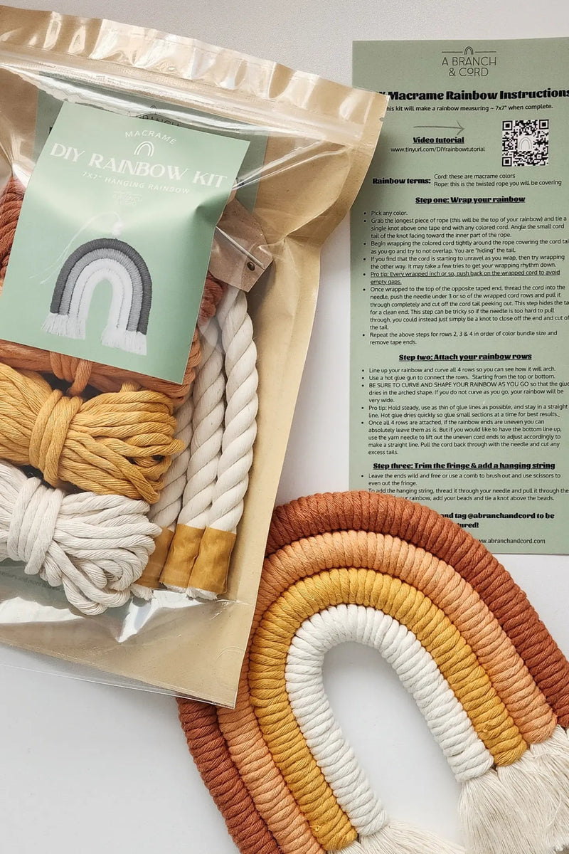 DIY Macrame Rainbow Kit – A Branch & Cord