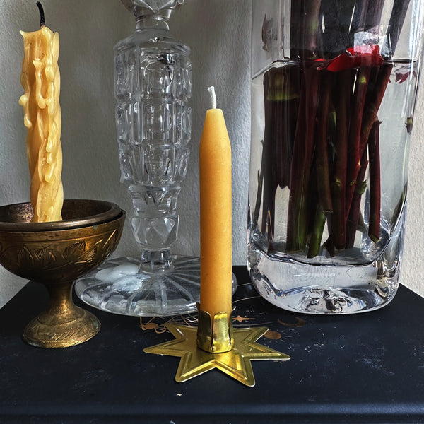 Gold Star Candle Holder