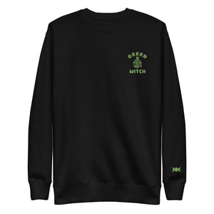 Green Witch Embroidered Crewneck Sweatshirt