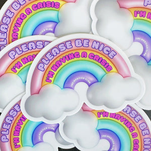 Be Nice Rainbow Sticker - The Mystics Club