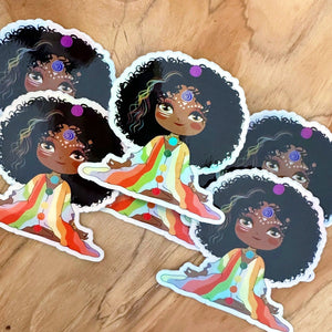 Camp Chakra Kids Holographic Sticker- Sri - The Mystics Club