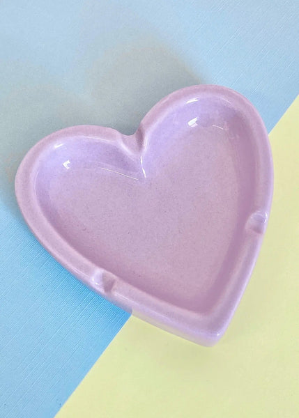 Candy Heart Ashtray -- Choose Pink or Lavender - The Mystics Club