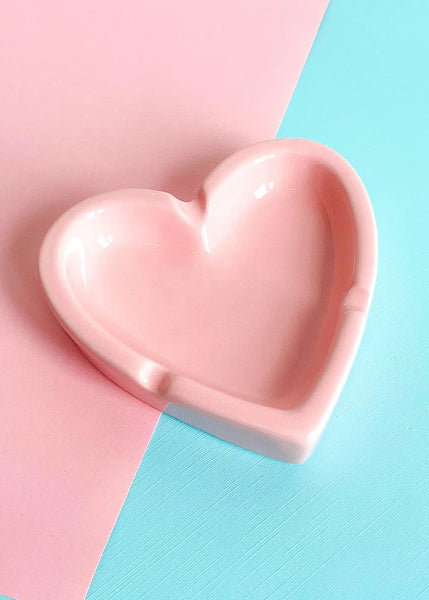 Candy Heart Ashtray -- Choose Pink or Lavender - The Mystics Club