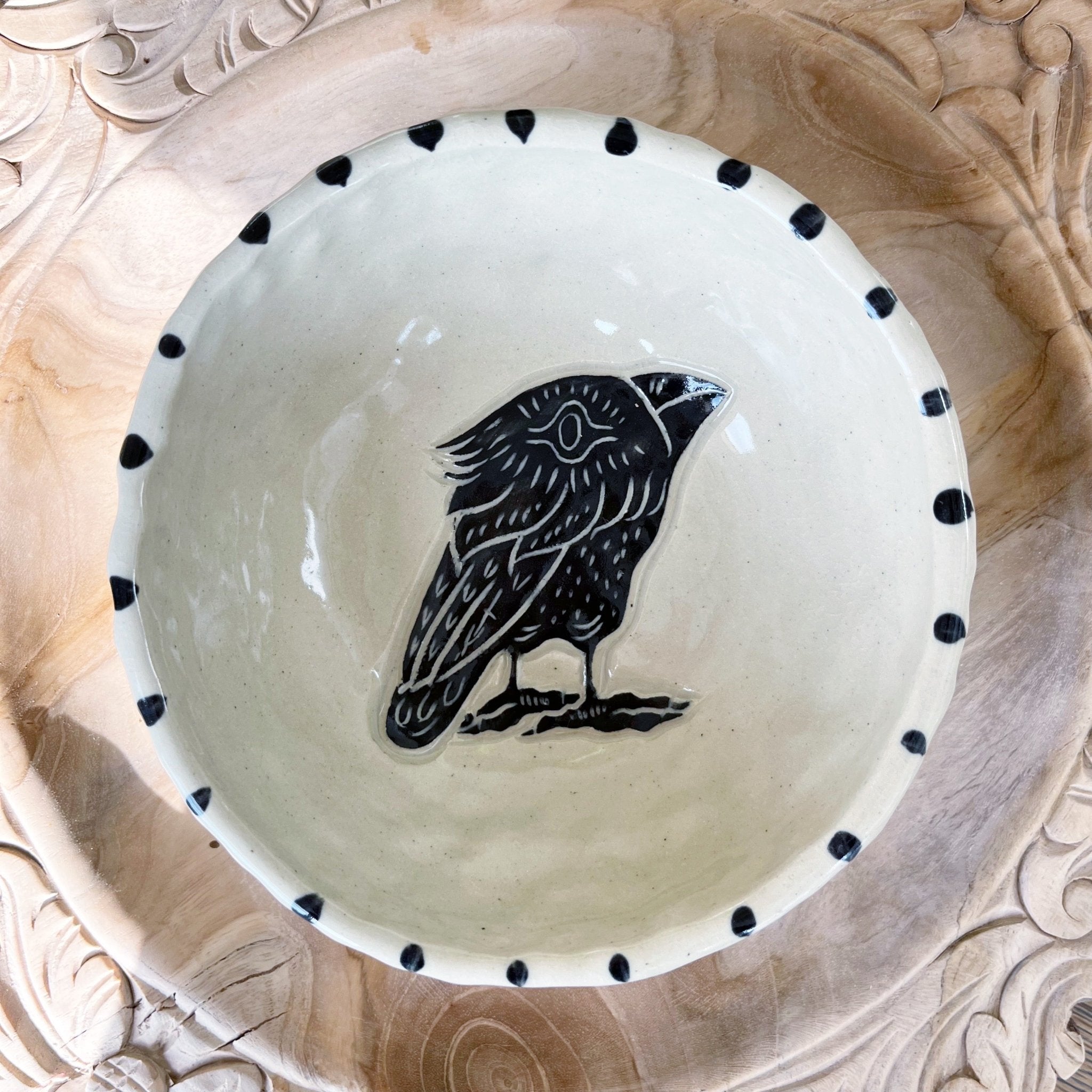 Ceramic Crow Dish - The Mystics Club