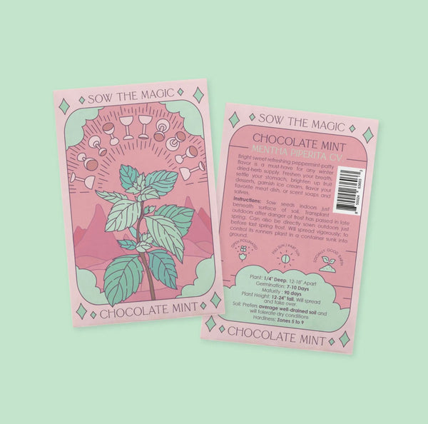 Chocolate Mint Tarot Seed Packet - The Mystics Club