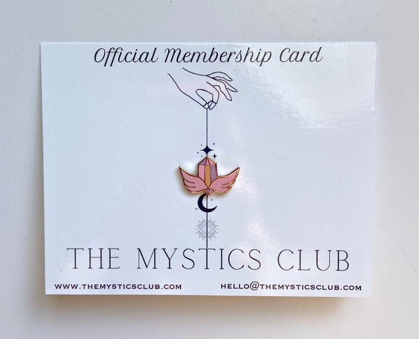 Crystal Guardian Angel Enamel Pin - The Mystics Club
