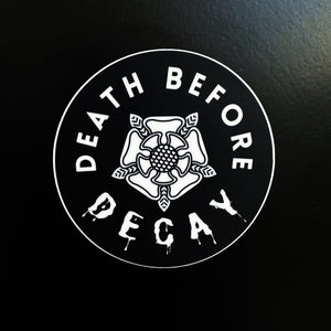 Death Before Decay Round Sticker - The Mystics Club