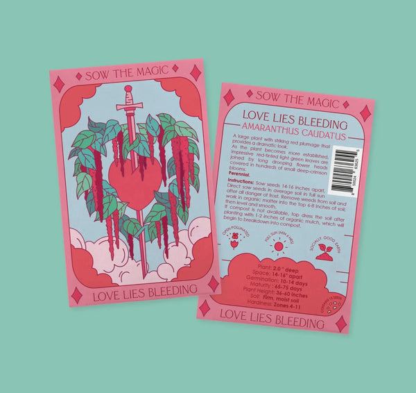 Love Lies Bleeding Tarot Seed Packet - The Mystics Club