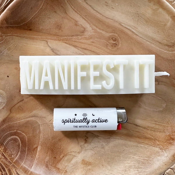 Manifest It Candle- White - The Mystics Club