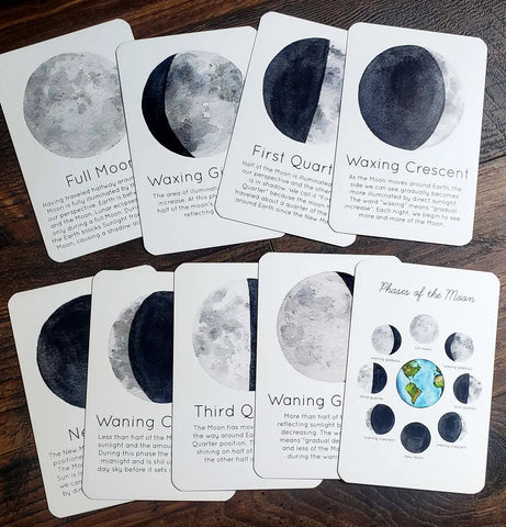 Moon Phases Flashcards - The Mystics Club