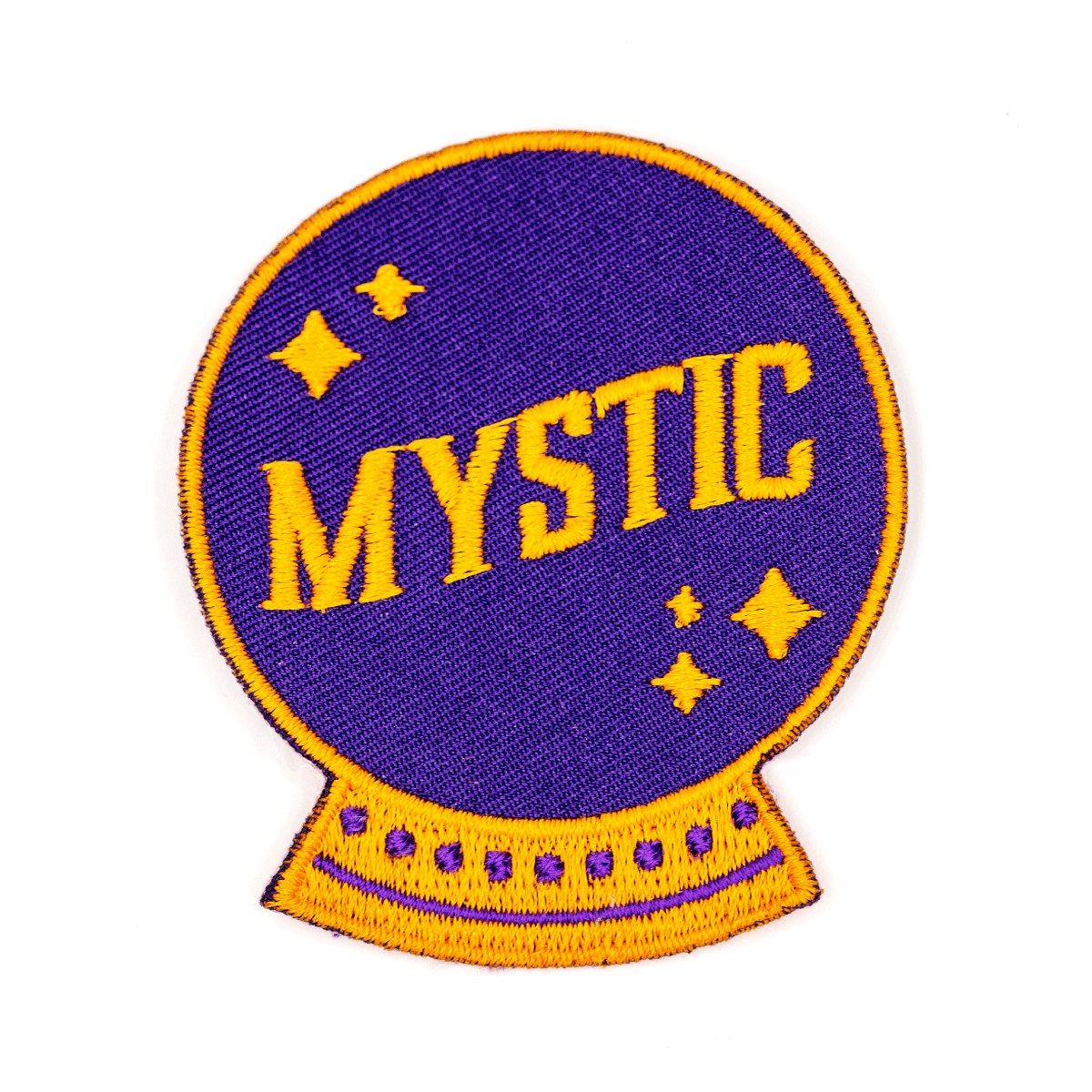 Mystic Crystal Ball Embroidered Iron-On Patch - The Mystics Club