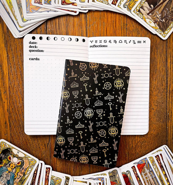 Pocket Tarot Journal: Set of 2 - The Mystics Club
