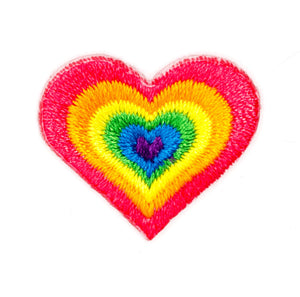 Rainbow Heart Embroidered Sticker Patch - The Mystics Club