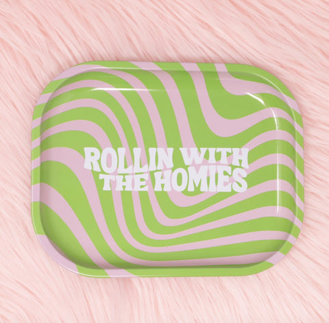 Rolling With The Homies Small Metal Tray - The Mystics Club