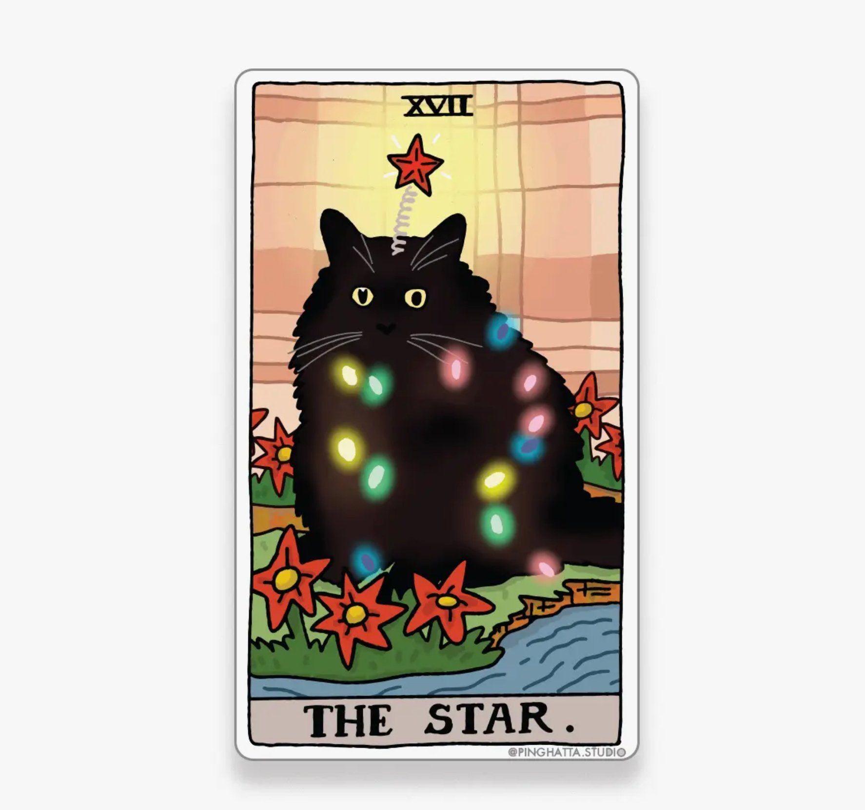 The Star Tarot Cat Meme Die-Cut Sticker - The Mystics Club